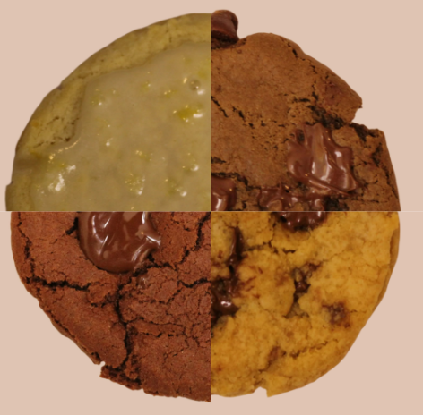 Assortment: Chocolate Chip, lemon, GLUTEN FREE fudge, and DAIRY FREE red velvet cookies (Variety Pack of 4)